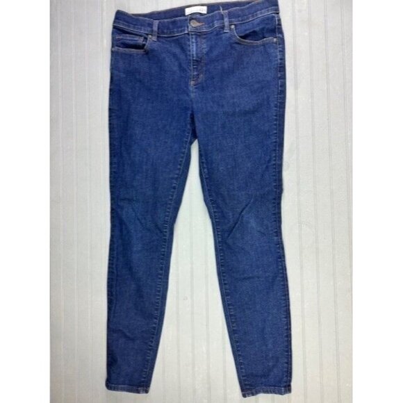 Loft Size 30 10 Womens Jeans Legging Dark Wash Stretch Mid Rise - Picture 1 of 5
